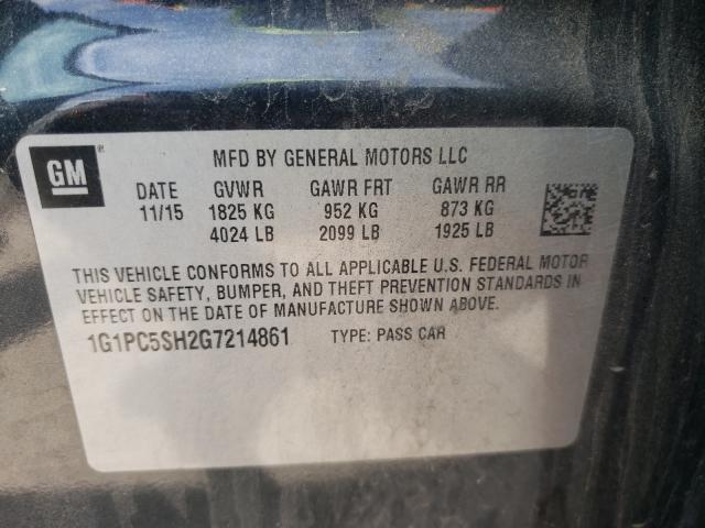 Photo 9 VIN: 1G1PC5SH2G7214861 - CHEVROLET CRUZE LIMI 