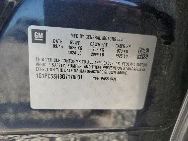 Photo 11 VIN: 1G1PC5SH3G7170031 - CHEVROLET CRUZE LIMI 