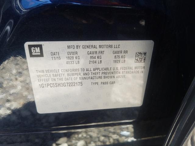 Photo 9 VIN: 1G1PC5SH3G7222175 - CHEVROLET CRUZE LIMI 