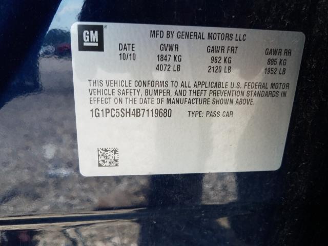 Photo 9 VIN: 1G1PC5SH4B7119680 - CHEVROLET CRUZE LS 