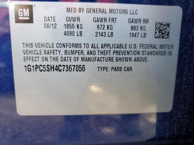 Photo 9 VIN: 1G1PC5SH4C7367056 - CHEVROLET CRUZE LS 