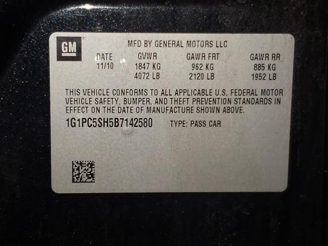 Photo 9 VIN: 1G1PC5SH5B7142580 - CHEVROLET CRUZE LS 