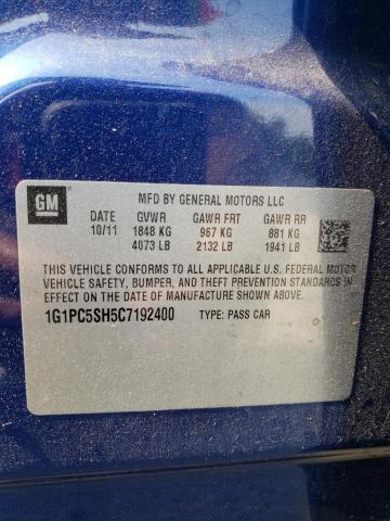 Photo 11 VIN: 1G1PC5SH5C7192400 - CHEVROLET CRUZE LS 