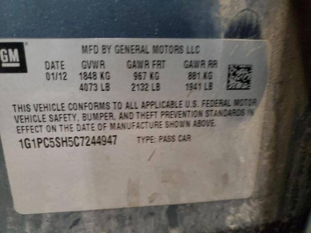 Photo 12 VIN: 1G1PC5SH5C7244947 - CHEVROLET CRUZE 