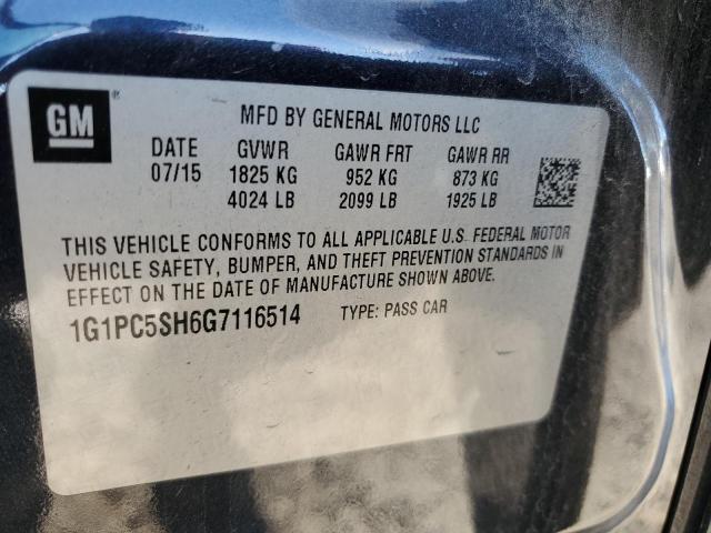 Photo 12 VIN: 1G1PC5SH6G7116514 - CHEVROLET CRUZE LIMI 