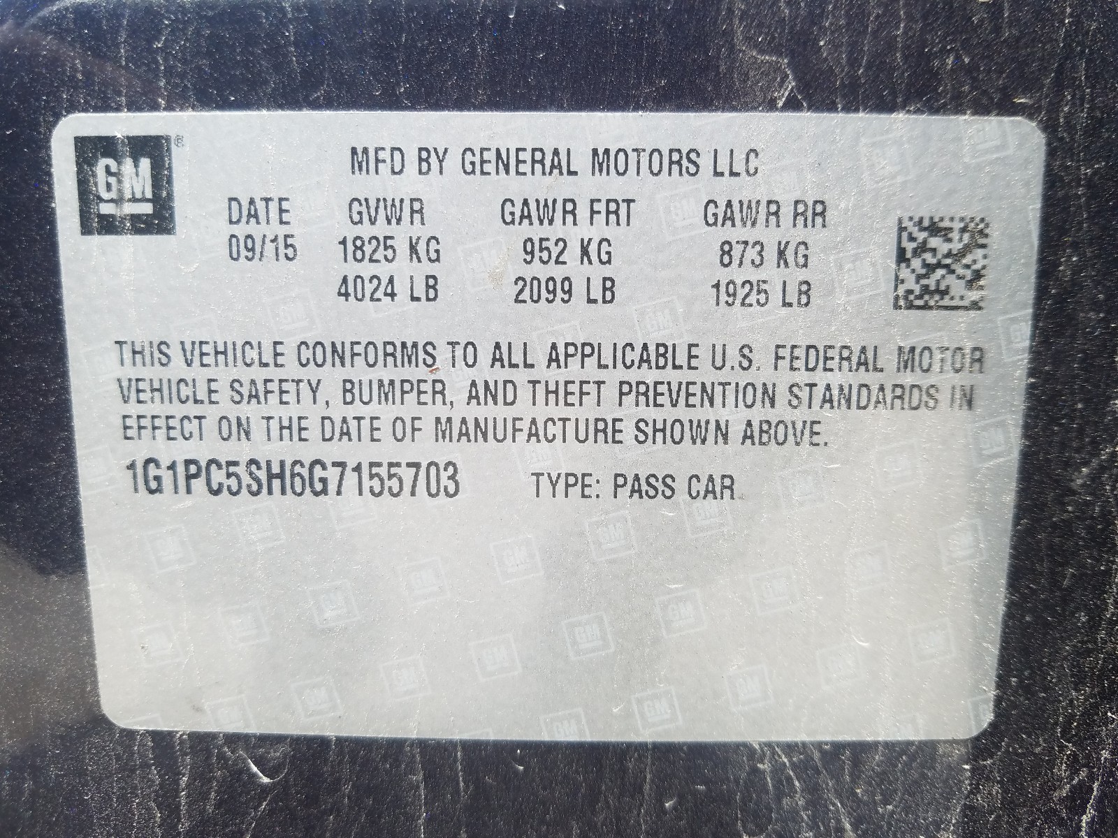 Photo 9 VIN: 1G1PC5SH6G7155703 - CHEVROLET CRUZE LIMI 