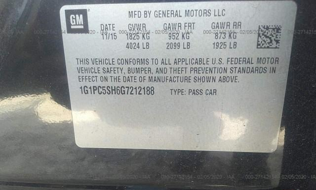 Photo 8 VIN: 1G1PC5SH6G7212188 - CHEVROLET CRUZE LIMITED 