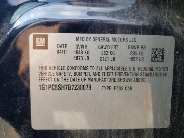 Photo 9 VIN: 1G1PC5SH7B7238078 - CHEVROLET CRUZE LS 