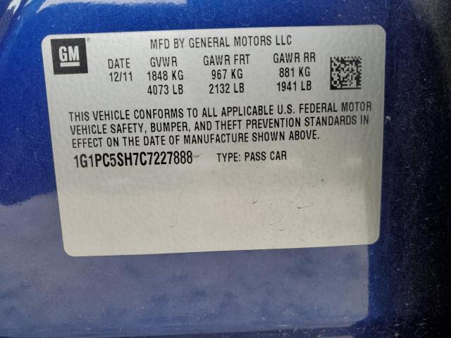 Photo 11 VIN: 1G1PC5SH7C7227888 - CHEVROLET CRUZE 