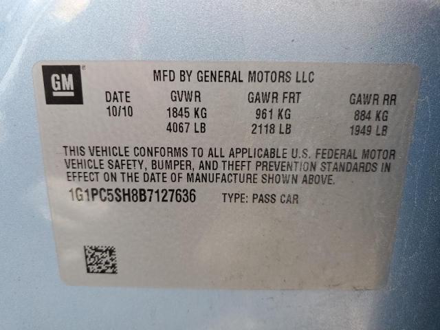 Photo 9 VIN: 1G1PC5SH8B7127636 - CHEVROLET CRUZE LS 