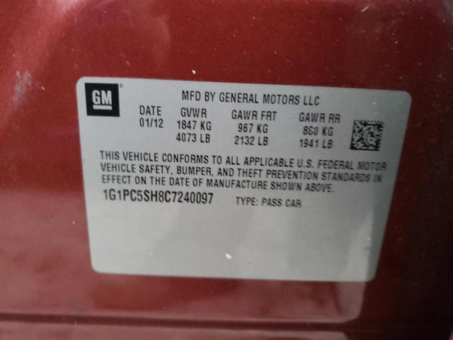 Photo 9 VIN: 1G1PC5SH8C7240097 - CHEVROLET CRUZE LS 