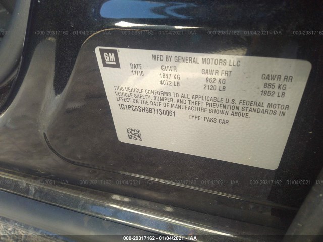 Photo 8 VIN: 1G1PC5SH9B7130061 - CHEVROLET CRUZE 