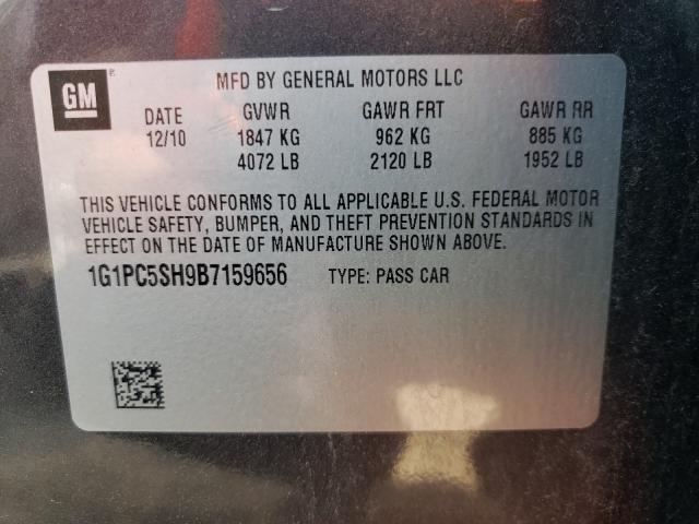 Photo 9 VIN: 1G1PC5SH9B7159656 - CHEVROLET CRUZE LS 