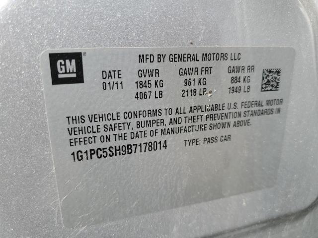 Photo 9 VIN: 1G1PC5SH9B7178014 - CHEVROLET CRUZE LS 