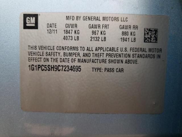 Photo 11 VIN: 1G1PC5SH9C7234695 - CHEVROLET CRUZE LS 