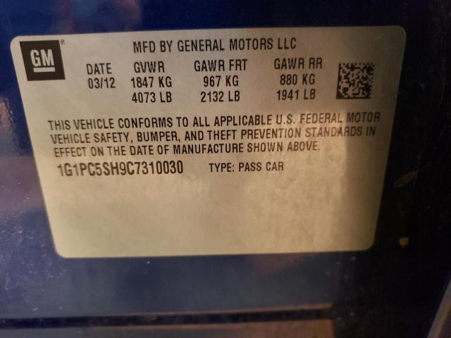 Photo 11 VIN: 1G1PC5SH9C7310030 - CHEVROLET CRUZE LS 