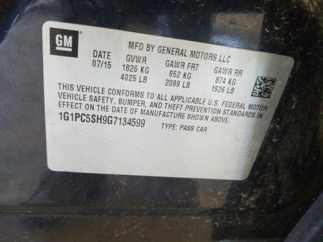 Photo 9 VIN: 1G1PC5SH9G7134599 - CHEVROLET CRUZE LIMI 