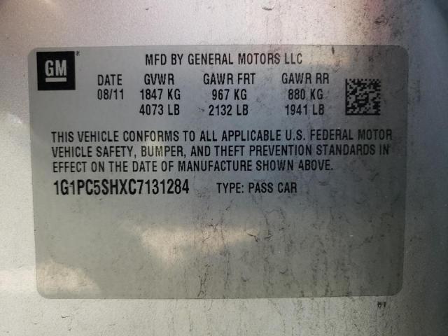 Photo 12 VIN: 1G1PC5SHXC7131284 - CHEVROLET CRUZE LS 