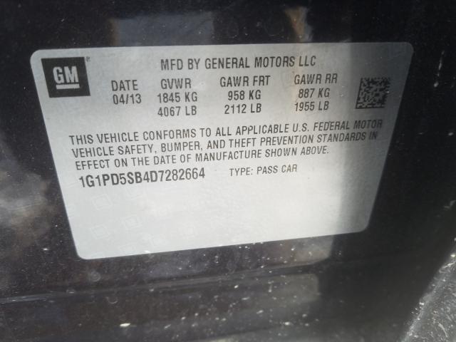 Photo 9 VIN: 1G1PD5SB4D7282664 - CHEVROLET CRUZE 