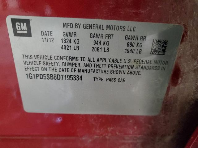 Photo 11 VIN: 1G1PD5SB8D7195334 - CHEVROLET CRUZE LT 