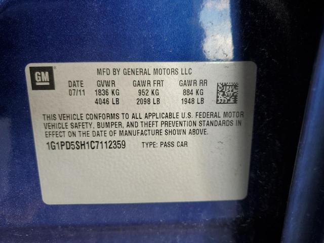 Photo 11 VIN: 1G1PD5SH1C7112359 - CHEVROLET CRUZE 