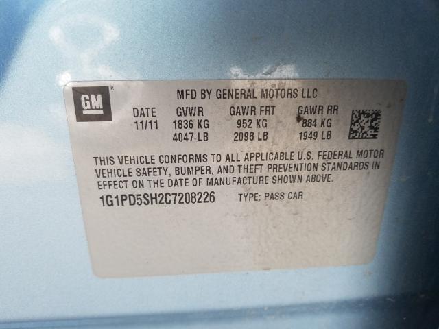 Photo 9 VIN: 1G1PD5SH2C7208226 - CHEVROLET CRUZE LS 