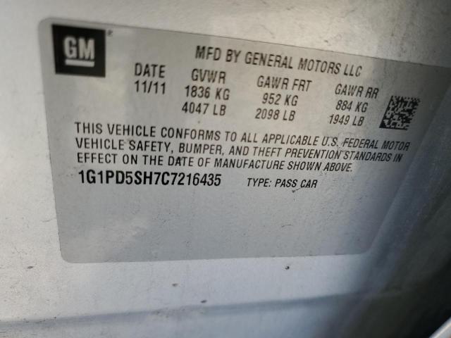 Photo 11 VIN: 1G1PD5SH7C7216435 - CHEVROLET CRUZE LS 