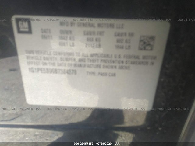 Photo 8 VIN: 1G1PE5S96B7304378 - CHEVROLET CRUZE 