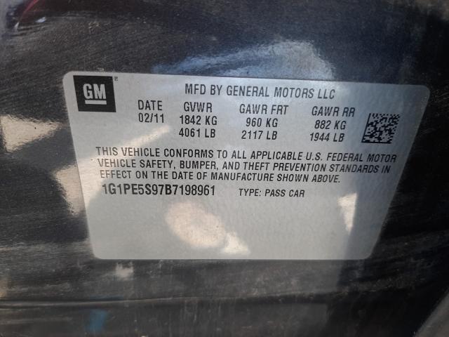 Photo 9 VIN: 1G1PE5S97B7198961 - CHEVROLET CRUZE LT 