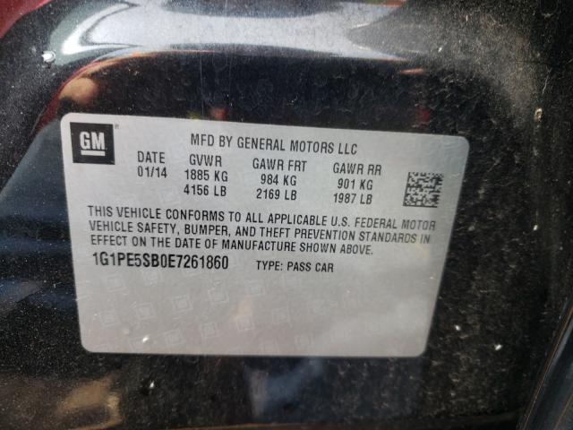 Photo 9 VIN: 1G1PE5SB0E7261860 - CHEVROLET CRUZE LT 