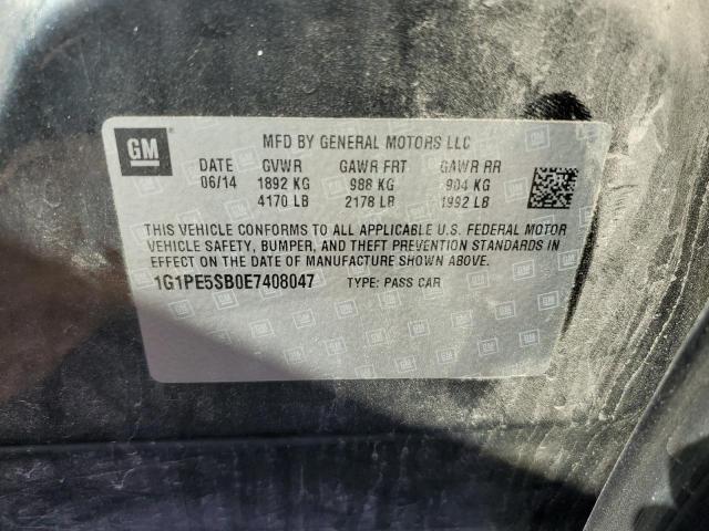 Photo 11 VIN: 1G1PE5SB0E7408047 - CHEVROLET CRUZE LT 