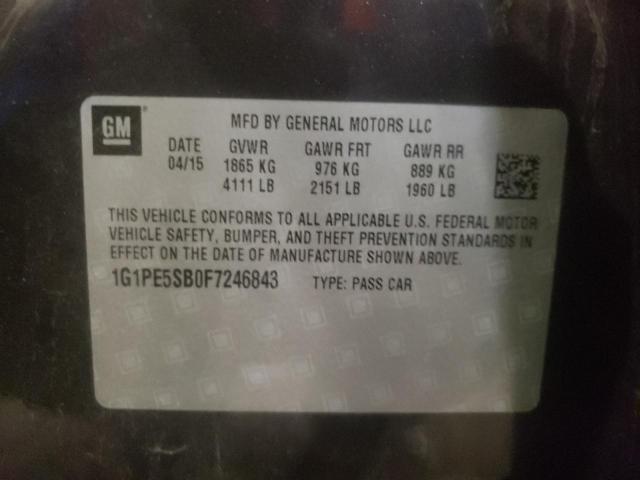 Photo 11 VIN: 1G1PE5SB0F7246843 - CHEVROLET CRUZE LT 