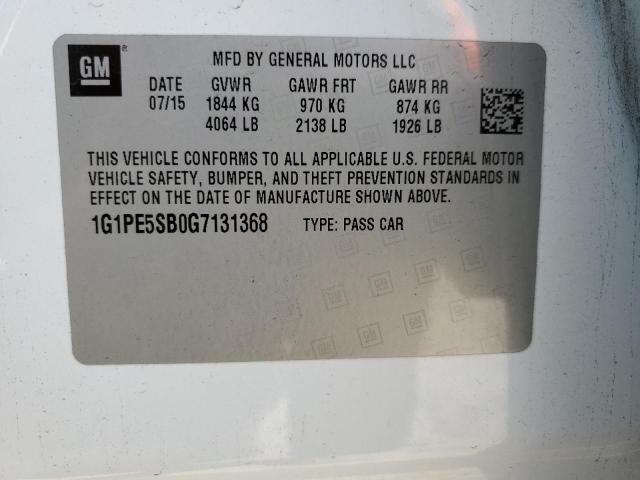 Photo 11 VIN: 1G1PE5SB0G7131368 - CHEVROLET CRUZE 