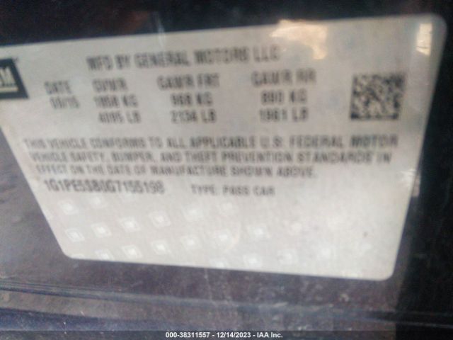 Photo 8 VIN: 1G1PE5SB0G7155198 - CHEVROLET CRUZE LIMITED 