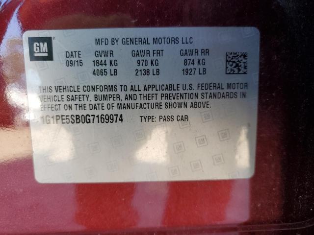 Photo 11 VIN: 1G1PE5SB0G7169974 - CHEVROLET CRUZE LIMI 