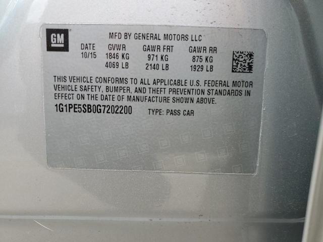 Photo 11 VIN: 1G1PE5SB0G7202200 - CHEVROLET CRUZE 