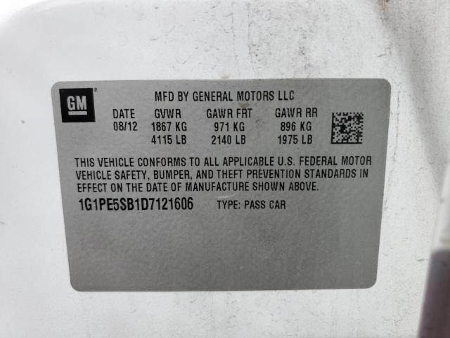 Photo 9 VIN: 1G1PE5SB1D7121606 - CHEVROLET CRUZE LT 