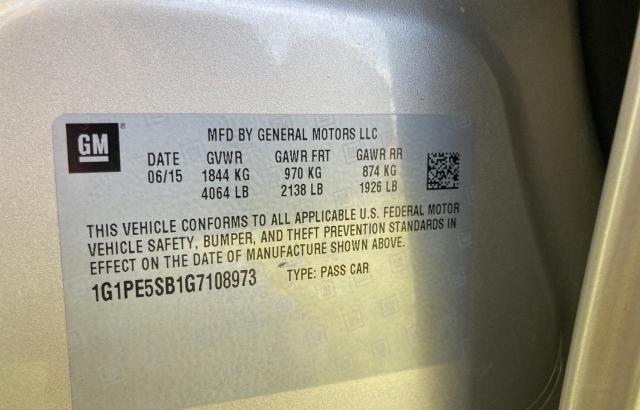 Photo 9 VIN: 1G1PE5SB1G7108973 - CHEVROLET CRUZE LIMI 