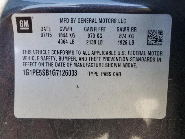 Photo 11 VIN: 1G1PE5SB1G7126003 - CHEVROLET CRUZE LIMI 