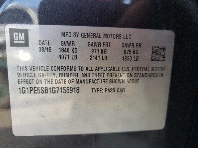 Photo 9 VIN: 1G1PE5SB1G7158918 - CHEVROLET CRUZE LIMI 