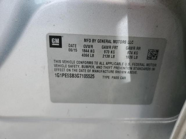 Photo 12 VIN: 1G1PE5SB3G7105525 - CHEVROLET CRUZE LIMI 