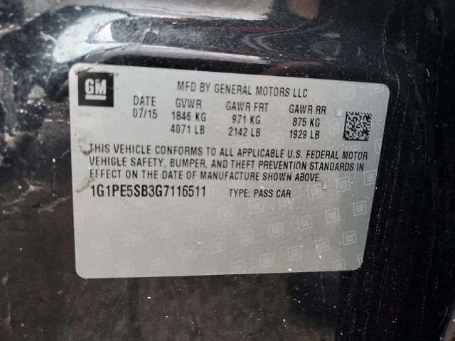 Photo 12 VIN: 1G1PE5SB3G7116511 - CHEVROLET CRUZE 