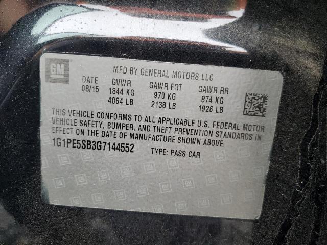 Photo 11 VIN: 1G1PE5SB3G7144552 - CHEVROLET CRUZE LIMI 