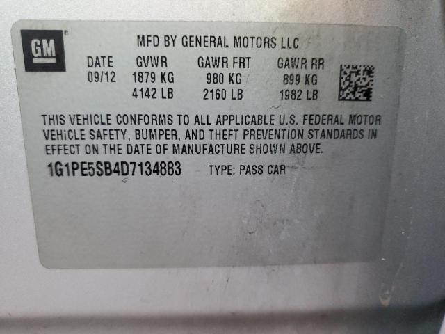 Photo 11 VIN: 1G1PE5SB4D7134883 - CHEVROLET CRUZE LT 