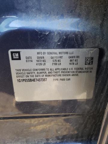 Photo 9 VIN: 1G1PE5SB4E7437387 - CHEVROLET CRUZE LT 