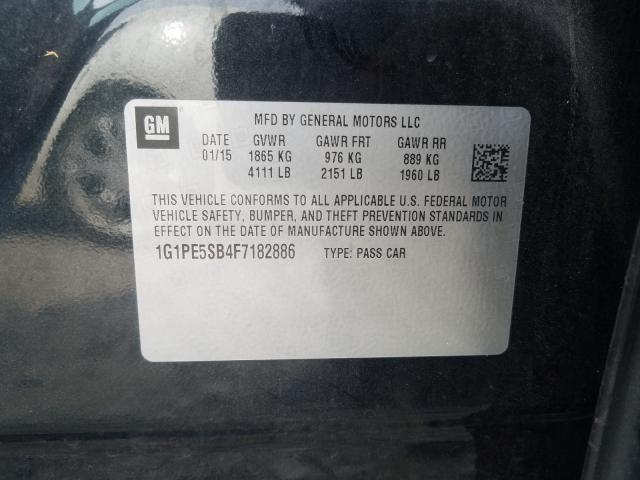 Photo 9 VIN: 1G1PE5SB4F7182886 - CHEVROLET CRUZE LT 