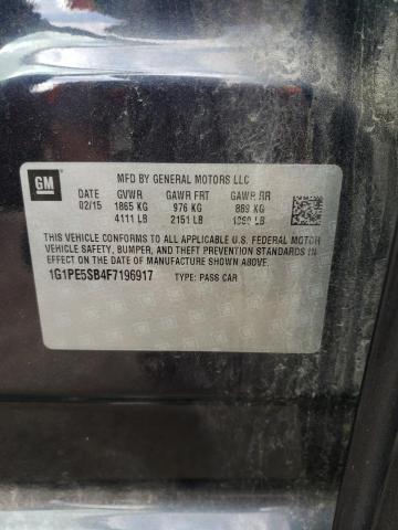 Photo 12 VIN: 1G1PE5SB4F7196917 - CHEVROLET CRUZE LT 