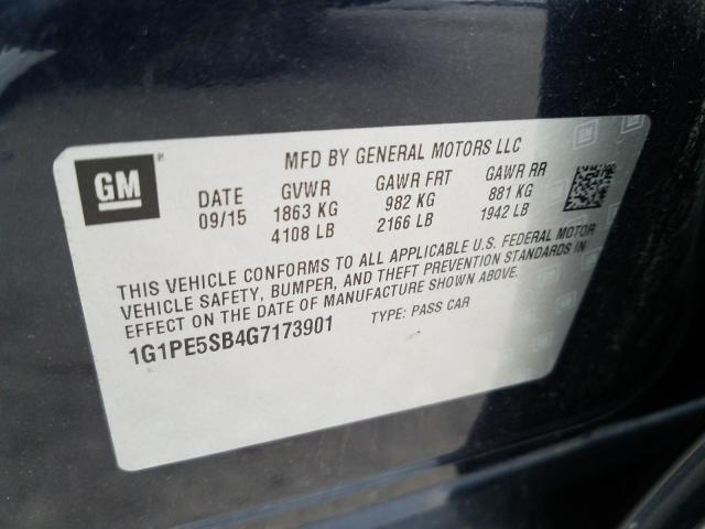 Photo 9 VIN: 1G1PE5SB4G7173901 - CHEVROLET CRUZE LIMI 