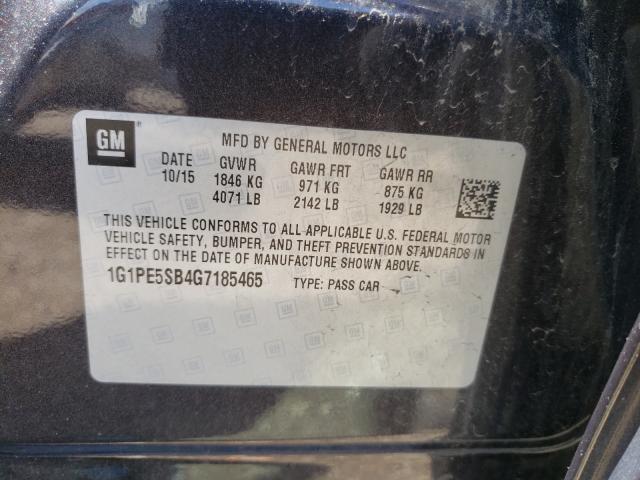 Photo 9 VIN: 1G1PE5SB4G7185465 - CHEVROLET CRUZE LIMI 