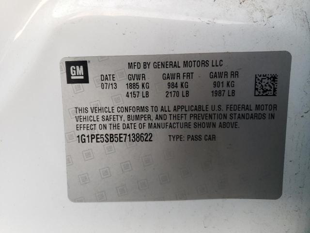 Photo 9 VIN: 1G1PE5SB5E7138622 - CHEVROLET CRUZE LT 